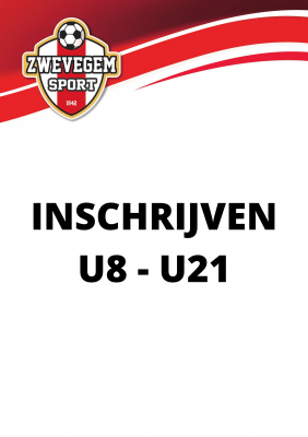 Inschrijven U8 - U21